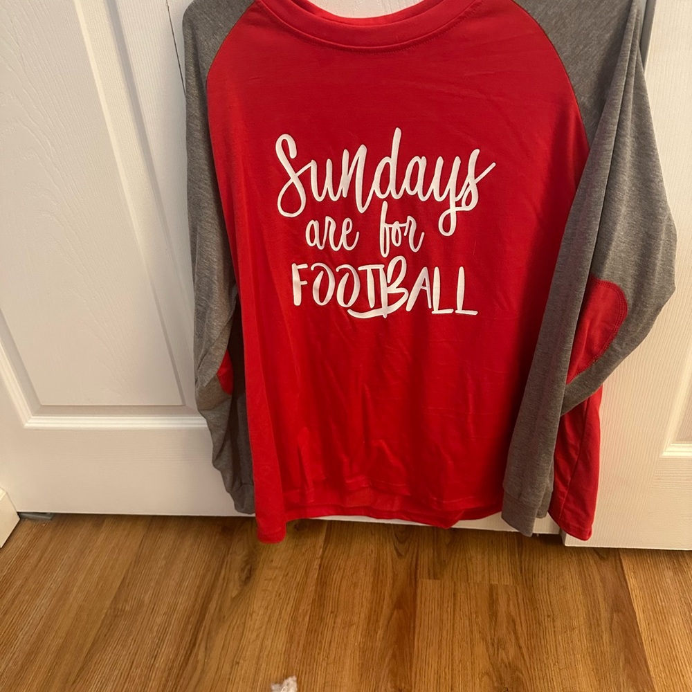 Red and Gray Football Shirt